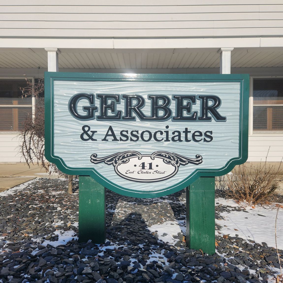 Monument sign in the workshop